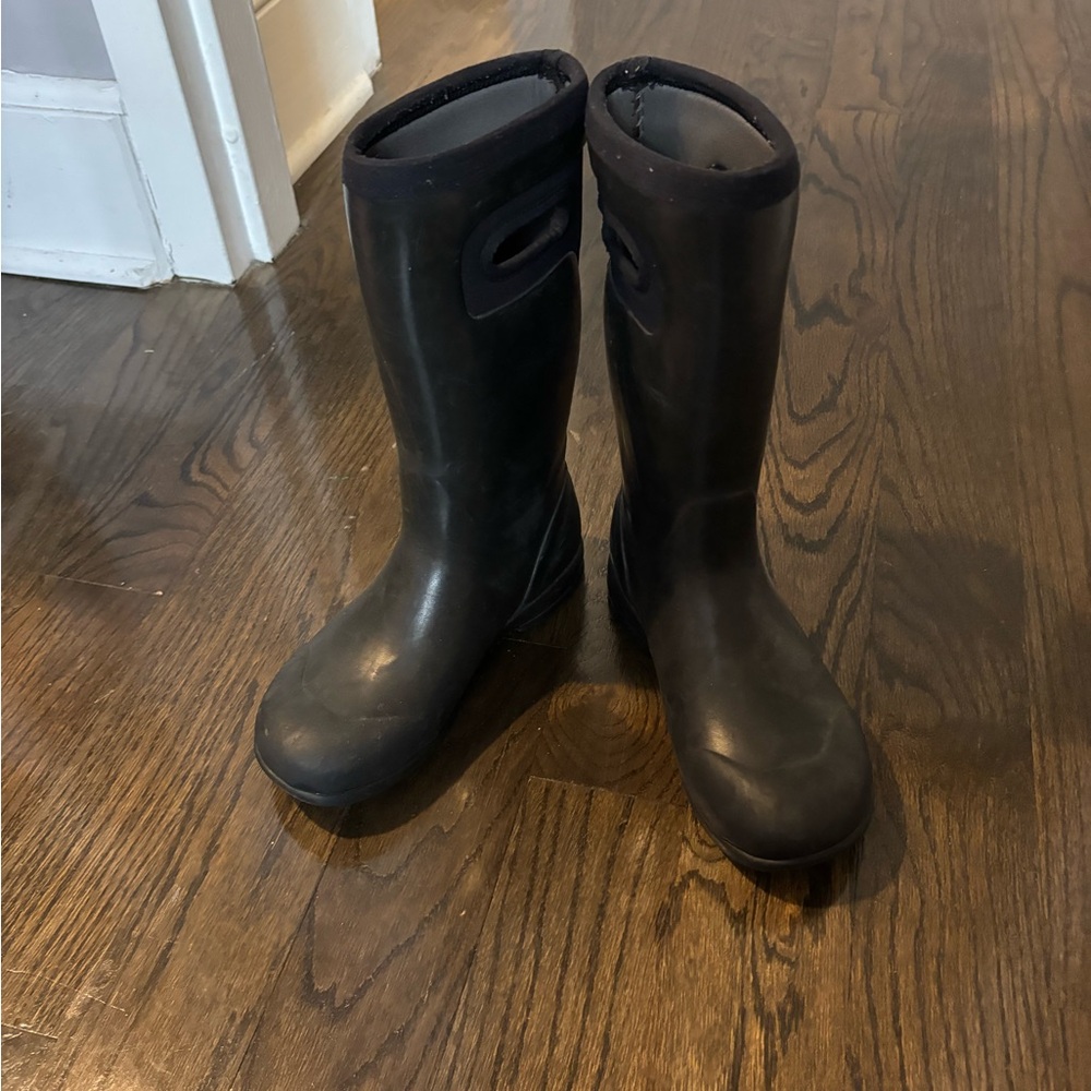Girls Classic Black Tall Rain Boots
